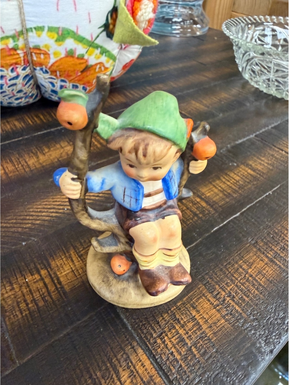 Vintage Hummel Figurine Boy on Swing Marked Germany